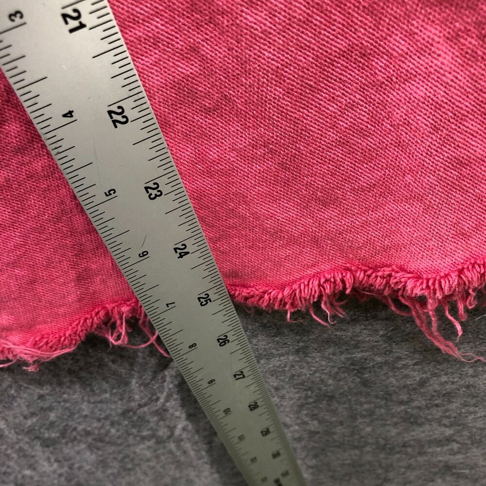 Free People FP One Peyton Midi Skirt Womens 0 Pink Denim Frayed A-Line - Picture 6 of 9